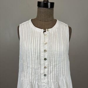 QUINCE NWT European Flax Linen Sleeveless Swing Dress Size L 100% Natural fibers